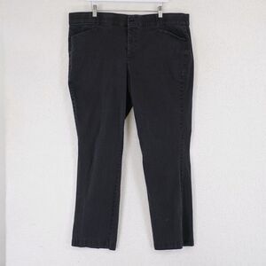 Gloria‎ Vanderbilt Black Elastic Waist Chino High Rise Pants 18W 42/30
